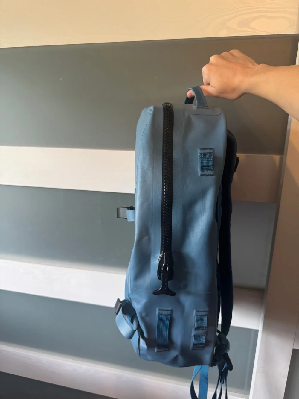 Patagonia Light Blue Men’s Backpack with Teal Accents